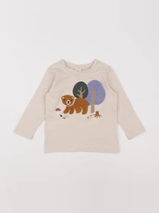 H&M - tee-shirt beige - 9/12 mois