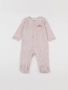 Vertbaudet - pyjama velours rose - 9 mois