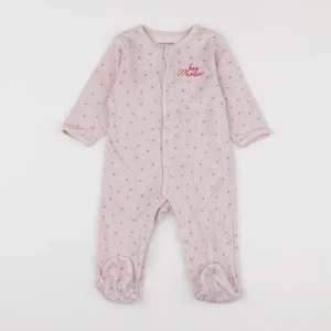 Vertbaudet - pyjama velours rose - 9 mois