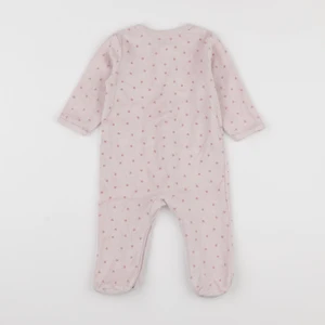 Vertbaudet - pyjama velours rose - 9 mois