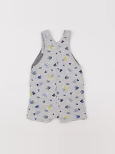 Petit Bateau - salopette gris - 12 mois