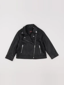 Zara - veste simili cuir noir - 2/3 ans