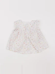 Petit Bateau - blouse blanc - 12 mois