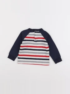 Petit Bateau - tee-shirt bleu, rouge - 12 mois