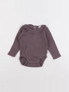 H&M - body à col violet - 6 mois