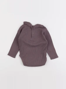 H&M - body à col violet - 6 mois
