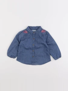 Vertbaudet - blouse bleu - 12 mois