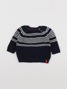 Tape à l'oeil - pull bleu, blanc - 6 mois