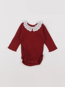 H&M - body à col rouge - 1 mois
