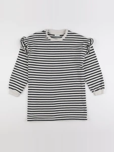 Vertbaudet - robe blanc, noir - 9 ans