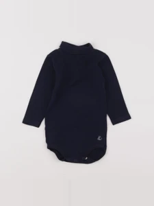 Petit Bateau - body à col bleu - 12 mois
