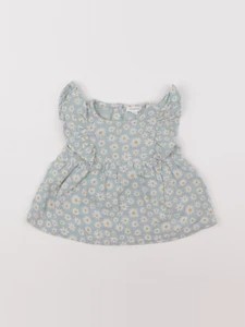 Vertbaudet - robe vert - 9 mois
