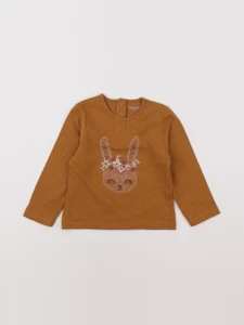 Vertbaudet - tee-shirt marron - 12 mois