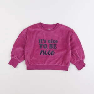 Vertbaudet - sweat velours rose - 2 ans