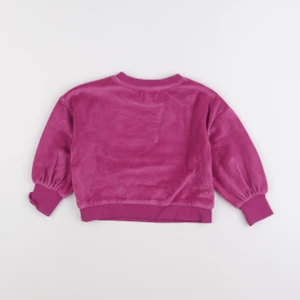 Vertbaudet - sweat velours rose - 2 ans