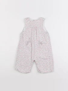 Jacadi - combinaison liberty blanc, rose - 6 mois