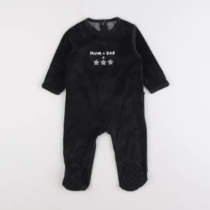 Vertbaudet - pyjama velours noir - 12 mois