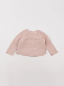 Zara - pull rose - 6/9 mois