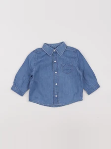 Boutchou - chemise bleu - 6 mois