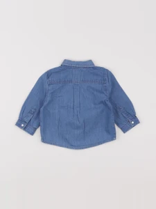 Boutchou - chemise bleu - 6 mois