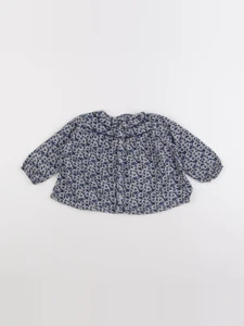 Boutchou - blouse bleu - 12 mois