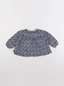 Boutchou - blouse bleu - 12 mois