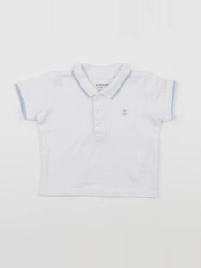 Vertbaudet - polo blanc - 12 mois