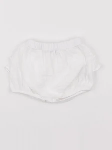 Vertbaudet - bloomer volants au dos blanc - 6 mois