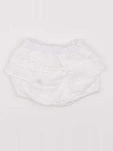 Vertbaudet - bloomer volants au dos blanc - 6 mois