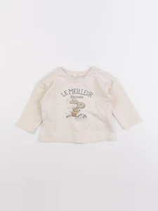 Vertbaudet - tee-shirt beige - 9 mois
