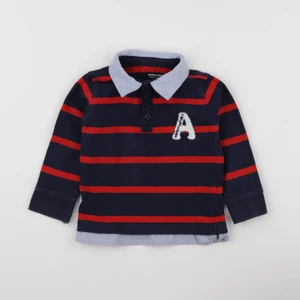 Vertbaudet - polo bleu, rouge - 3 ans