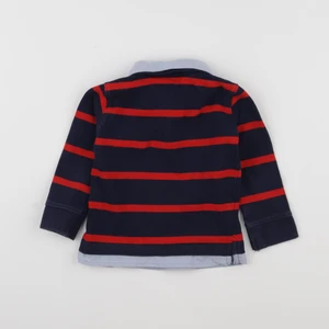 Vertbaudet - polo bleu, rouge - 3 ans