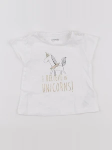 Vertbaudet - tee-shirt blanc - 9 mois