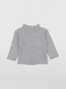 Vertbaudet - sous-pull gris - 9 mois