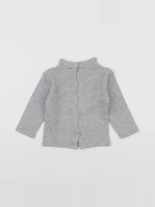 Vertbaudet - sous-pull gris - 9 mois