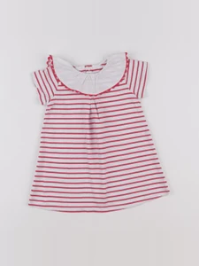 Jacadi - robe blanc, rose - 18 mois