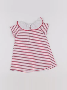 Jacadi - robe blanc, rose - 18 mois