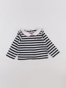 Jacadi - tee-shirt blanc, bleu - 18 mois