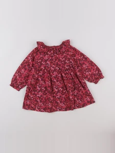 Jacadi - robe liberty rouge - 12 mois