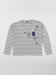 IKKS - tee-shirt blanc, noir - 10 ans
