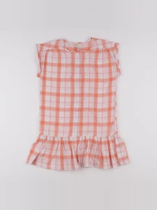 Vertbaudet - robe orange - 8 ans