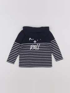 IKKS - tee-shirt bleu, blanc - 12 mois