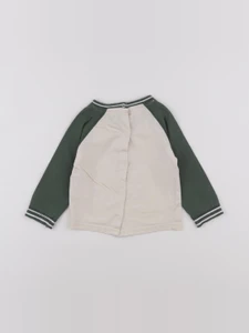 Vertbaudet - tee-shirt beige, vert - 9 mois