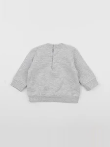 Petit Bateau - sweat gris - 6 mois
