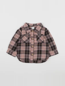 H&M - chemise marron, rose - 3/6 mois
