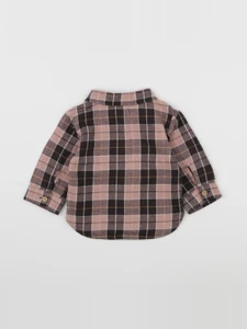 H&M - chemise marron, rose - 3/6 mois