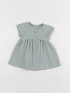 Vertbaudet - robe vert - 6 mois