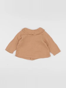 Petit Bateau - blouse marron - 18 mois