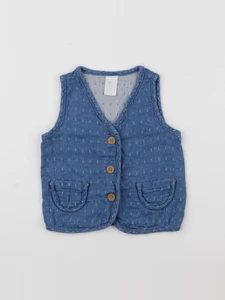 H&M - gilet bleu - 9/12 mois