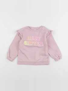 H&M - sweat rose - 2/3 ans